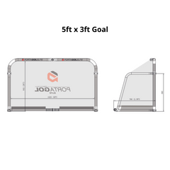 PORTAGOL Elite Folding Aluminium Goal 5ft x 3ft