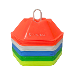 COREPLAY 2" Hexagonal Space Marker Cones (50 Pack)
