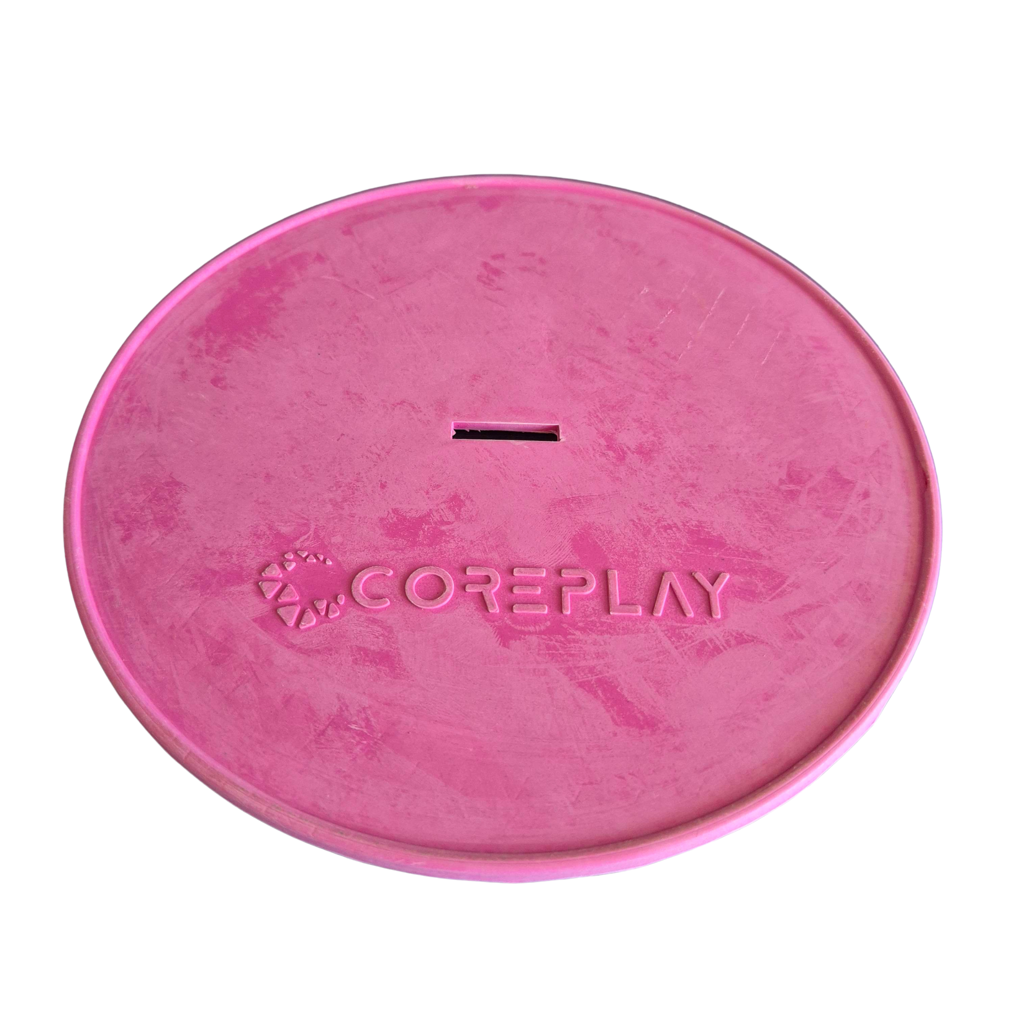 Close-up of natural rubber surface on COREPLAY flat marker - PINK