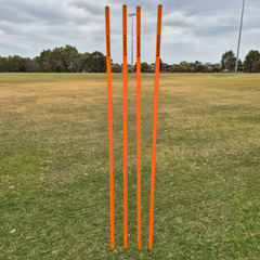COREPLAY 170cm Fixed Spike Agility Poles 25mm (4 pack)