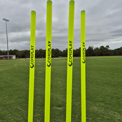 COREPLAY 170cm Fixed Spike Agility Poles Spring Base 25mm (4 Pack)