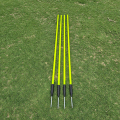 COREPLAY 170cm Fixed Spike Agility Poles Spring Base 25mm (4 Pack)