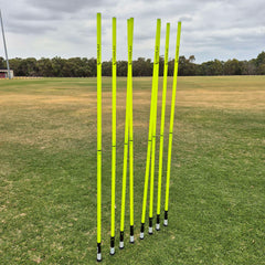 COREPLAY 170cm 2-piece Agility Poles with Detachable Spring Base 25mm (8 pack)