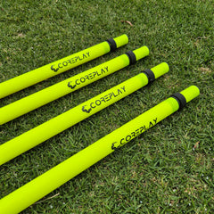 COREPLAY 86-170CM Telescopic Agility Poles 33mm Tube (4 pack)