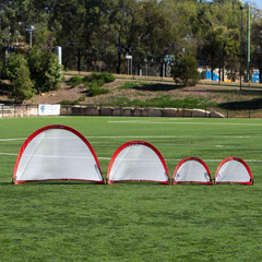 PORTAGOL Round Pop Up Soccer Goal - Set of 2 Goals in a Carry Bag