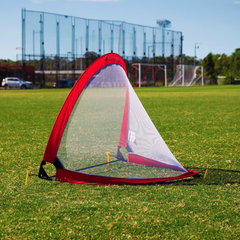 PORTAGOL Round Pop Up Soccer Goal - Set of 2 Goals in a Carry Bag