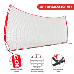 PortaGol Elite Backstop Barrier Net - Large (6m)