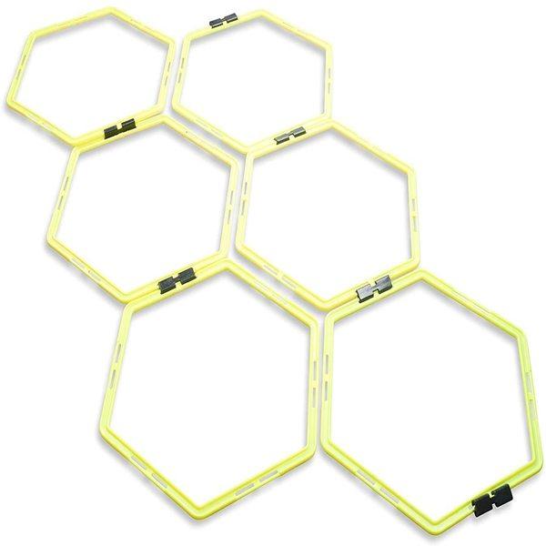 Hex Hoops (Set of 6)-Pro Football Group-All Football,Goals,Speed And Agility